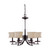 Nuvo 60-1442 MADISON 6LT CHANDELIER Madison 6 Light 28 in. Chandelier with Fabric Shades (Discontinued)