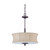 Nuvo 60-1446 MADISON 3 LT PENDANT Madison 3 Light 22 in. Pendant with Fabric Shade (Discontinued)