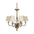 Nuvo 60-145 VANGUARD 5 LT CHANDELIER Vanguard 5 Light 24 in. Chandelier with Ecru Diamond Shades (Discontinued)