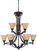 Nuvo 60-1723 DAKOTA 2TIER 9LT CHANDELIER Dakota 9 Light 2 Tier 31 in. Chandelier with Toasted Honey Glass (Discontinued)