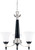 Nuvo 60-1741 KEEN 3 LT CHANDELIER Keen 3 Light 18 in. Chandelier with Satin White Glass (Discontinued)