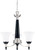 Nuvo 60-1741 KEEN 3 LT CHANDELIER Keen 3 Light 18 in. Chandelier with Satin White Glass (Discontinued)