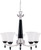 Nuvo 60-1742 KEEN 5 LT CHANDELIER Keen 5 Light 26 in. Chandelier with Satin White Glass (Discontinued)