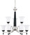 Nuvo 60-1743 KEEN 9 LT CHANDELIER Keen 9 Light 2 Tier 26 in. Chandelier with Satin White Glass (Discontinued)