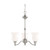 Nuvo 60-1801 GLENWOOD 3 LT CHANDELIER Glenwood 3 Light 22 in. Chandelier with Satin White Glass (Discontinued)