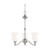 Nuvo 60-1801 GLENWOOD 3 LT CHANDELIER Glenwood 3 Light 22 in. Chandelier with Satin White Glass (Discontinued)