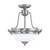 Nuvo 60-1807 GLENWOOD 3 LT SEMI FLUSH Glenwood 3 Light Semi-Flush Dome with Satin White Glass (Discontinued)