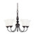Nuvo 60-1842 DUPONT 5 LT CHANDELIER Dupont 5 Light 21 in. Chandelier with Satin White Glass (Discontinued)