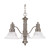 Nuvo 60-190 GOTHAM 3 LT CHANDELIER Gotham 3 Light 23 in. Chandelier with Alabaster Glass Bell Shades (Discontinued)