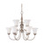 Nuvo 60-1903 DUPONT ES 9 LT CHANDELIER Dupont ES 9 Light 2 Tier 27 in. Chandelier with Satin White Glass 13w GU24 Lamps Included (Discontinued)