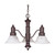 Nuvo 60-192 GOTHAM 3 LT CHANDELIER Gotham 3 Light 23 in. Chandelier with Alabaster Glass Bell Shades (Discontinued)