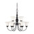 Nuvo 60-1923 DUPONT ES 9 LT CHANDELIER Dupont ES 9 Light 2 Tier 27 in. Chandelier with Satin White Glass 13w GU24 Lamps Included (Discontinued)