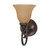 Nuvo 60-2411 MOULAN ES 1 LT WALL SCONCE Moulan ES 1 Light Vanity with Champagne Linen Glass Lamp Included (Discontinued)