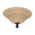 Nuvo 60-2416 MERICANA ES 2 LT FLUSH Mericana ES 2 Light Flush Mount with Amber Water Glass Lamp Included (Discontinued)