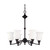 Nuvo 60-2427 GLENWOOD ES6 LT CHANDELIER Glenwood ES 6 Light Chandelier with Satin White Glass Lamp Included (Discontinued)
