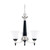 Nuvo 60-2454 KEEN ES 3 LT CHANDELIER Keen ES 3 Light Chandelier with Satin White Glass Lamp Included (Discontinued)