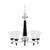 Nuvo 60-2455 KEEN ES 5 LTCHANDELIER Keen ES 5 Light Chandelier with Satin White Glass Lamp Included (Discontinued)
