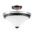 Nuvo 60-2461 KEEN ES 2 LT SEMI-FLUSH DOME Keen ES 2 Light Semi-Flush with Satin White Glass Lamp Included (Discontinued)