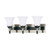 Nuvo 60-2466 KEEN ES 3 LIGHT VANITY Keen ES 3 Light Vanity with Satin White Glass Lamp Included (Discontinued)