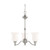 Nuvo 60-2556 GLENWOOD ES 3 LT CHANDELIER Glenwood ES 3 Light Chandelier with Satin White Glass Lamps Included (Discontinued)