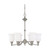 Nuvo 60-2557 GLENWOOD ES 6 LT CHANDELIER Glenwood ES 6 Light Chandelier with Satin White Glass Lamps Included (Discontinued)