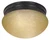 Nuvo 60-2656 2 LIGHT ES 12" MUSHROOM FLUSH 10 in. Mushroom Mahogany Bronze Champagne Linen Glass GU24 (Discontinued)