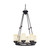 Nuvo 60-2762 LUCERN 6 LT CHANDELIER Lucern 6 Light 22 in. Round Chandelier with Saddle Stone Glass (Discontinued)