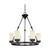 Nuvo 60-2764 LUCERN 6 LT CHANDELIER Lucern 6 Light 26 in. Oval with Saddle Stone Glass (Discontinued)