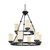 Nuvo 60-2765 LUCERN 9 LT CHANDELIER Lucern 9 Light 2 Tier Round Chandelier with Saddle Stone Glass (Discontinued)