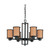 Nuvo 60-2854 ODEON 6 LT CHANDELIER UP/DN Odeon 6 Light (convertible up/down) Chandelier with Parchment Glass (Discontinued)