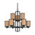 Nuvo 60-2856 ODEON 2TIER 9 LT CHANDELIER Odeon 6 + 3 Light Chandelier with Parchment Glass (Discontinued)