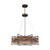 Nuvo 60-2881 GABLE 3 LT PENDANT Gable 3 Light Pendant with Golden Bronze Fabric Shade (Discontinued)
