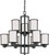 Nuvo 60-2979 ODEON 9 LIGHT CHANDELIER Odeon 6 + 3 Light Chandelier with Satin White Glass (Discontinued)