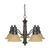 Nuvo 60-3103 GOTHAM ES 5 LTCHANDELIER Gotham ES 5 Light 25 in. Chandelier with Champagne Glass 13W GU24 Lamps Included (Discontinued)