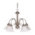 Nuvo 60-3180 BALLERINA ES 5 LT CHANDELIER Ballerina ES 5 Light 24 in. Chandelier with Alabaster Glass 13W GU24 Lamps Included (Discontinued)