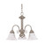 Nuvo 60-3181 BALLERINA ES 3 LT CHANDELIER Ballerina ES 3 Light 20 in. Chandelier with Alabaster Glass 13W GU24 Lamps Included (Discontinued)