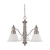 Nuvo 60-3243 GOTHAM 3 LIGHT CHANDELIER Gotham 3 Light 23 in. Chandelier with Frosted White Glass (Discontinued)