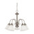 Nuvo 60-3290 BALLERINA 5 LIGHT CHANDELIER Ballerina ES 5 Light 24 in. Chandelier with Frosted White Glass 13W GU24 Lamps Included (Discontinued)
