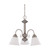 Nuvo 60-3291 BALLERINA 3 LIGHT CHANDELIER Ballerina ES 3 Light 20 in. Chandelier with Frosted White Glass 13W GU24 Lamps Included (Discontinued)