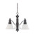 Nuvo 60-3334 GOTHAM ES 3 LT CHANDELIER Gotham ES 3 Light 23 in. Chandelier with Frosted White Glass 13W GU24 Lamps Included (Discontinued)
