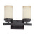 Nuvo 60-3842 LUCERN ES 2 LIGHT VANITY Lucern ES 2 Light Vanity with Saddle Stone Glass (2) 13W GU24 Lamps Included (Discontinued)