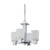 Nuvo 60-4005 PARKER 4 LIGHT CHANDELIER Parker 4 Light Chandelier with Sandstone Etched Glass (Discontinued)