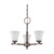 Nuvo 60-4016 TELLER 3 LIGHT CHANDELIER Teller 3 Light Chandelier with Frosted Etched Glass (Discontinued)