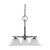 Nuvo 60-4023 TELLER 3 LIGHT DINETTE Teller 3 Light Dinette Fixture with Frosted Etched Glass (Discontinued)
