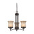 Nuvo 60-4124 HARMONY 3 LIGHT CHANDELIER Harmony 3 Light Chandelier with Saffron Glass (Discontinued)