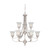 Nuvo 60-4149 SURREY 9 LIGHT CHANDELIER Surrey 9 Light Two Tier Chandelier with Frosted Glass (Discontinued)