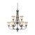 Nuvo 60-4169 SURREY 9 LIGHT CHANDELIER Surrey 9 Light Two Tier Chandelier with Auburn Beige Glass (Discontinued)