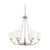 Nuvo 60-4186 HELIUM 6 LIGHT CHANDELIER Helium 6 Light Chandelier with Satin White Glass (Discontinued)