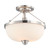 Nuvo 60-4188 HELIUM 2 SEMI-FLUSH Helium 2 Light Semi-Flush Fixture with Satin White Glass (Discontinued)