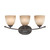 Nuvo 60-4223 CAROUSEL 3 LIGHT VANITY Carousel 3 Light Vanity Fixture with Auburn Beige Glass (Discontinued)